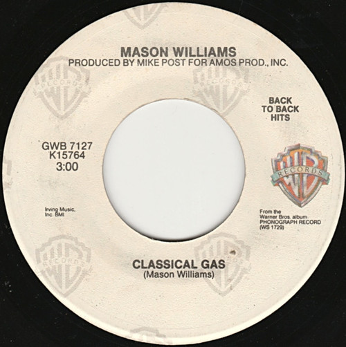 Mason Williams - Classical Gas / Baroque-A-Nova (7", RE)