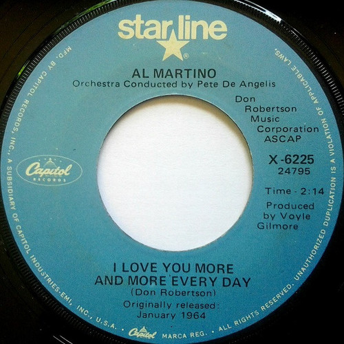 Al Martino - I Love You More And More Every Day / Daddy's Little Girl (7", RE)