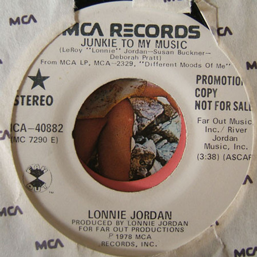 Lonnie Jordan - Junkie To My Music (7", Promo)