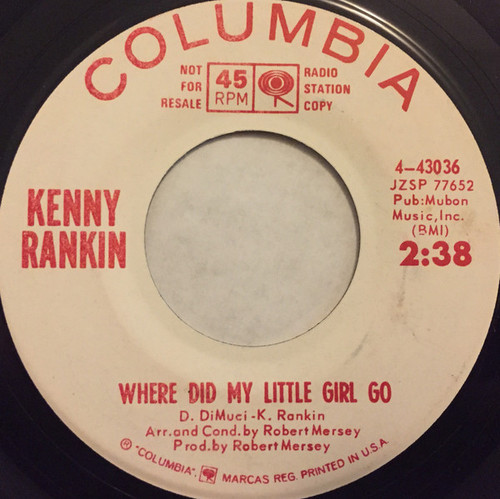 Kenny Rankin - Where Did My Little Girl Go / U.S. Mail (7", Promo)