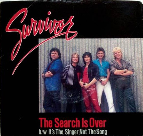 Survivor - The Search Is Over (7", Single, Styrene, Pit)