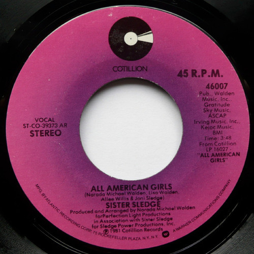 Sister Sledge - All American Girls / Happy Feeling (7", Single, Styrene, AR)