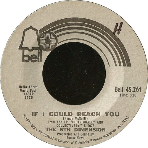 The 5th Dimension* - If I Could Reach You / Tomorrow Belongs To The Children (7", Single, Pit)