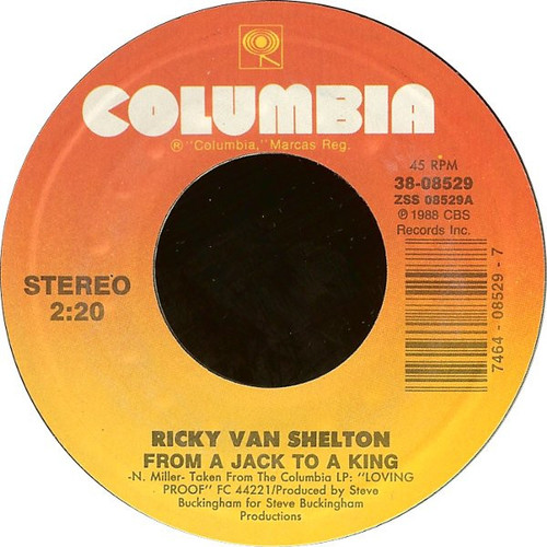 Ricky Van Shelton - From A Jack To A King (7", Styrene, Car)