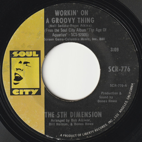 The 5th Dimension* - Workin' On A Groovy Thing (7", Single, Styrene)