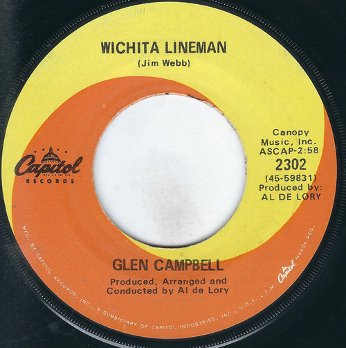 Glen Campbell - Wichita Lineman / Fate Of Man (7", Single, Los)
