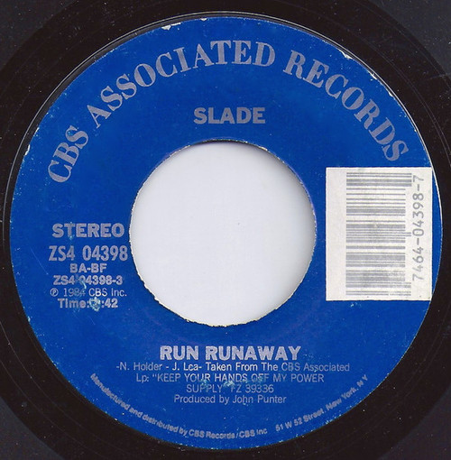 Slade - Run Runaway (7", Single, Styrene, Car)