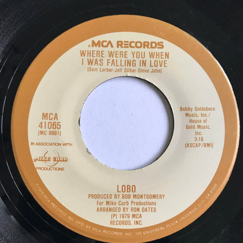 Lobo (3) - Where Were You When I Was Falling In Love - MCA Records, Curb Records - MCA-41065 - 7", Glo 1071252161