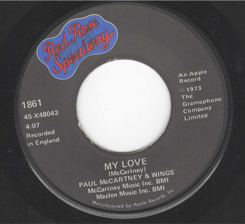 Wings (2) - My Love - Apple Records - 1861 - 7", Win 1071689209
