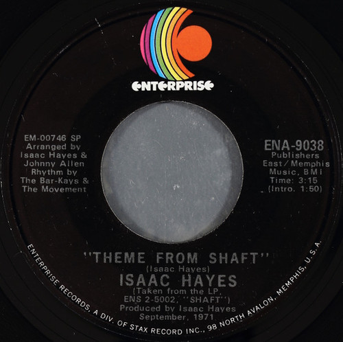 Isaac Hayes - Theme From Shaft (7", Single, Spe)