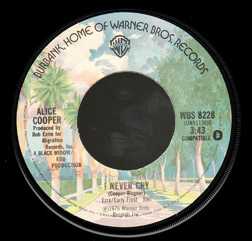 Alice Cooper (2) - I Never Cry - Warner Bros. Records - WBS 8228 - 7", Single, Jac 1072137149