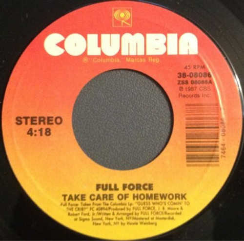 Full Force - Take Care Of Homework / 3 O'Clock ... School's Out! (7")