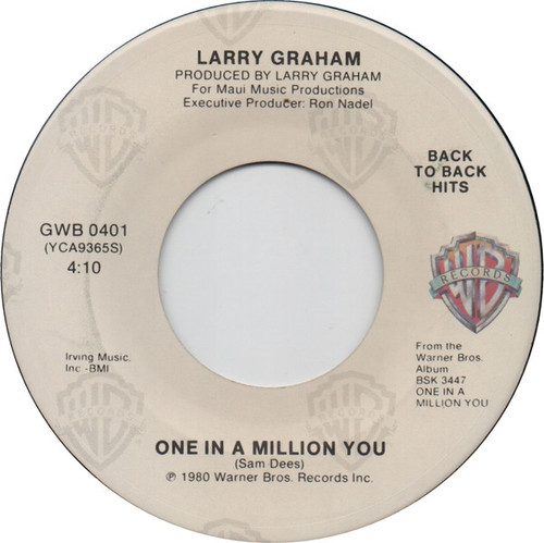 Larry Graham - One In A Million You / When We Get Married - Warner Bros. Records - GWB 0401 - 7", Single 1072480954