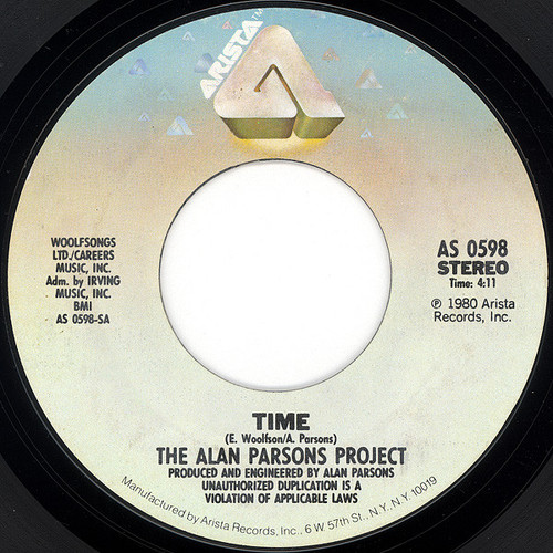 The Alan Parsons Project - Time - Arista - AS 0598 - 7", Single, Pit 1072488922