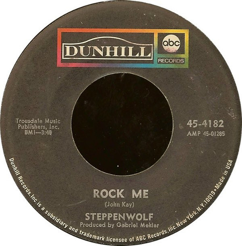 Steppenwolf - Rock Me / Jupiter Child - Dunhill, ABC Records - 45-4182 - 7", Single 1072505952