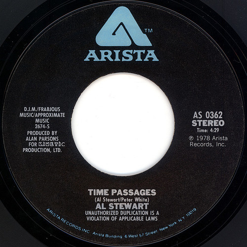 Al Stewart - Time Passages / Almost Lucy (7", Single, Styrene, Pit)