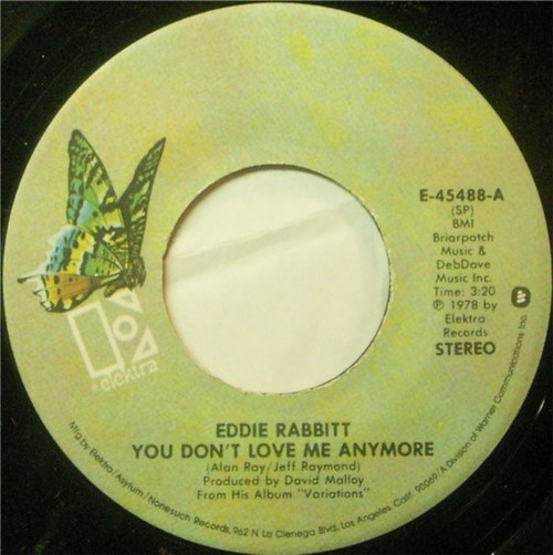 Eddie Rabbitt - You Don't Love Me Anymore (7", SP )
