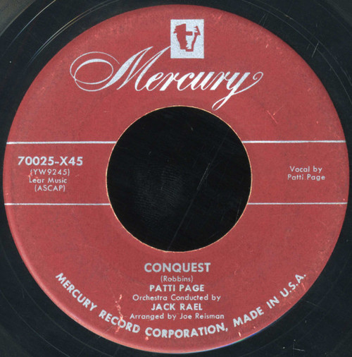 Patti Page - Conquest / Why Don't You Believe Me (7", Single)