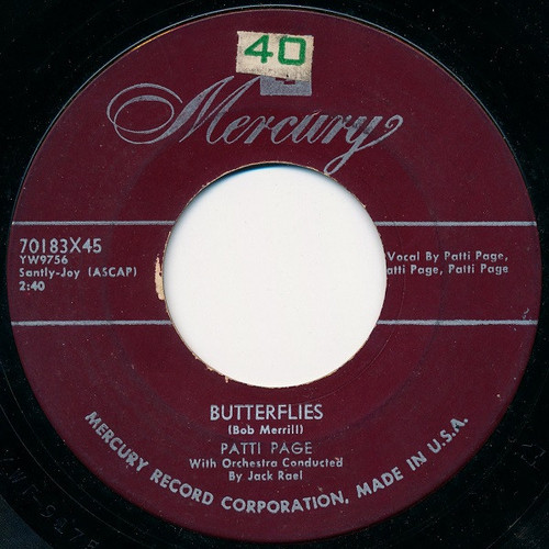 Patti Page - Butterflies (7")