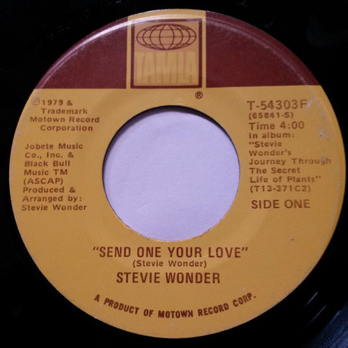 Stevie Wonder - Send One Your Love (7", Single)