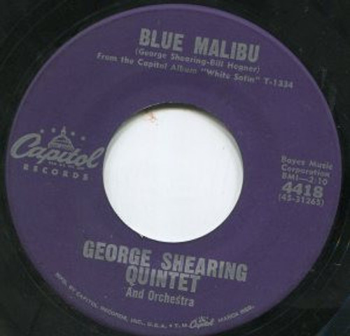 George Shearing Quintet* - Blue Malibu / Honeysuckle Rose (7")