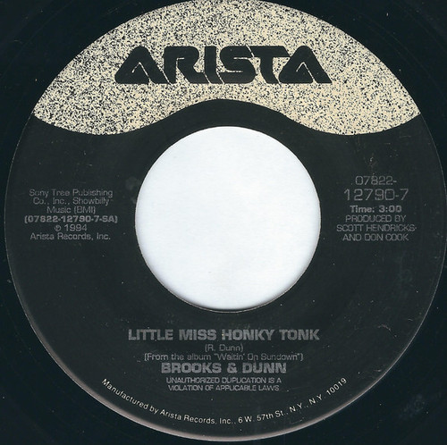 Brooks & Dunn - Little Miss Honky Tonk - Arista - 07822-12790-7 - 7", Single 1074121958