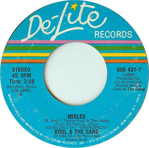 Kool & The Gang - Misled - De-Lite Records - 880 431-7 - 7", Single, Styrene, 19  1074122353