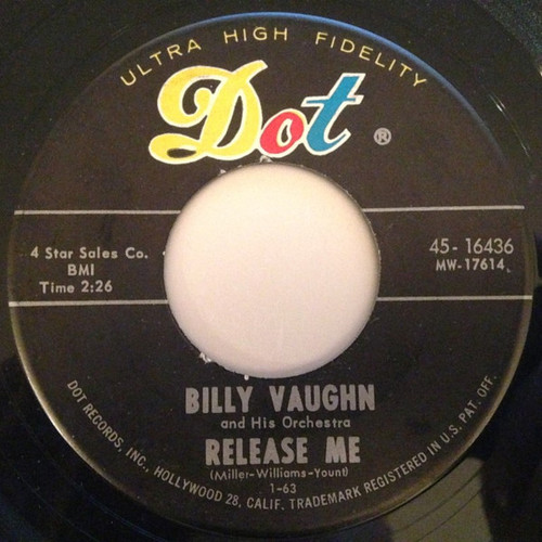 Billy Vaughn And His Orchestra - Release Me / Meditation (7", Single)