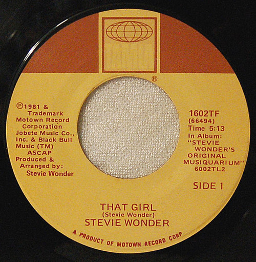 Stevie Wonder - That Girl / All I Do (7")