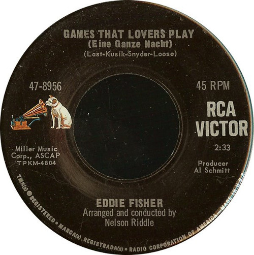 Eddie Fisher - Games That Lovers Play (Eine Ganze Nacht) (7", Roc)
