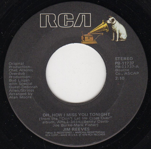 Jim Reeves - Oh, How I Miss You Tonight (7", Single)
