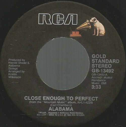 Alabama - Close Enough To Perfect (7", Single)