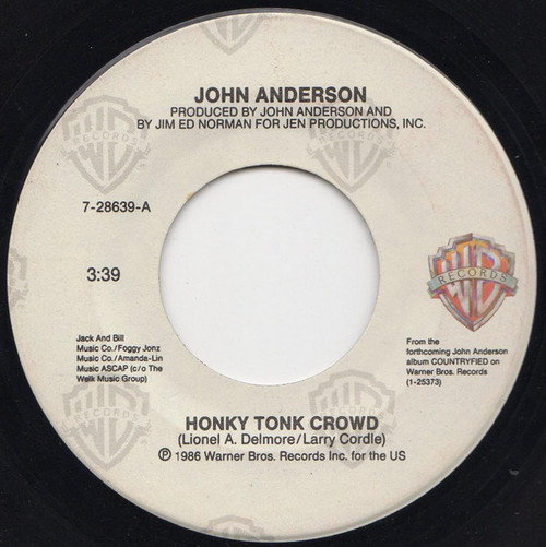 John Anderson (3) - Honky Tonk Crowd (7", Single)