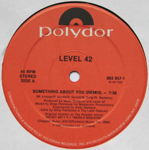 Level 42 - Something About You Remix (12")