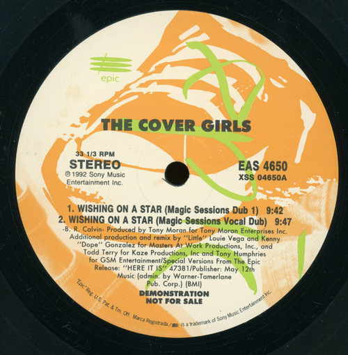 The Cover Girls - Wishing On A Star (12", Promo)