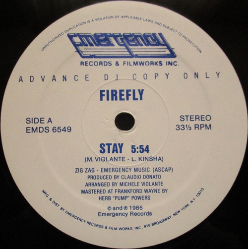Firefly (2) - Stay (12", Promo)