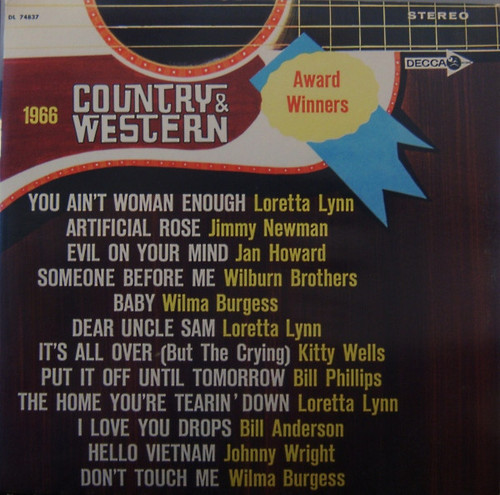 Various - 1966 Country & Western Award Winners (LP, Comp, Ind)