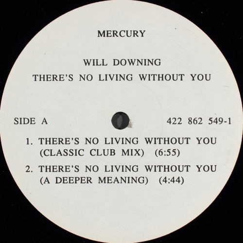 Will Downing - There's No Living Without You (12", Promo)