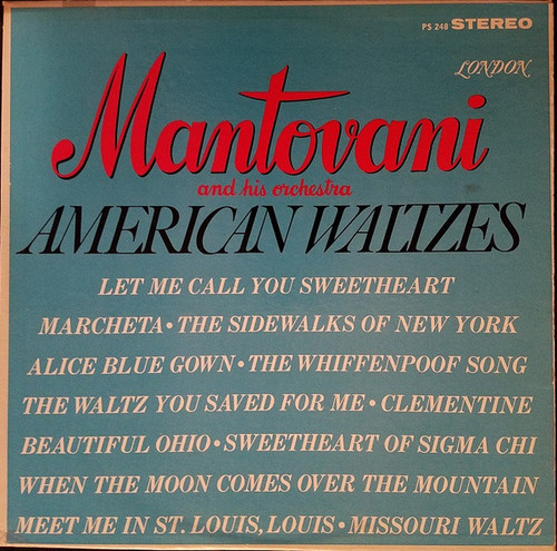 Mantovani And His Orchestra - American Waltzes - London Records - PS 248 - LP, Album 1084581842