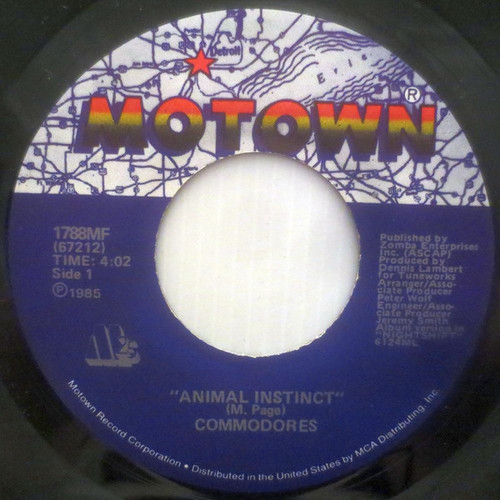 Commodores - Animal Instinct / Lightin' Up The Night - Motown - 1788 MF - 7", Single 1084644986