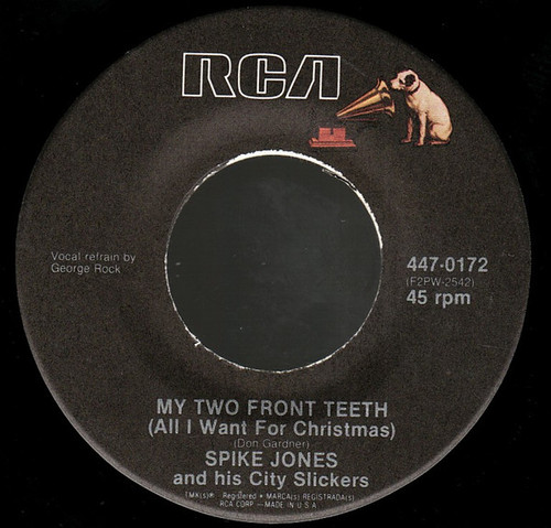 Spike Jones And His City Slickers - My Two Front Teeth / Rudolph The Red Nosed Reindeer (7", Single, RE, Bla)