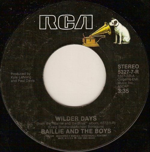 Baillie And The Boys* - Wilder Days (7", Single, Styrene, Ind)