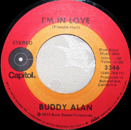 Buddy Alan - I'm In Love - Capitol Records - 3346 - 7", Single 1086748099