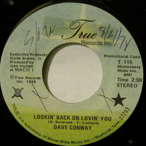 Dave Conway (3) - Lookin' Back On Lovin' You / Please Don't Go (7", Single, Promo)