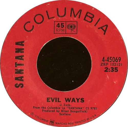 Santana - Evil Ways (7", Single)