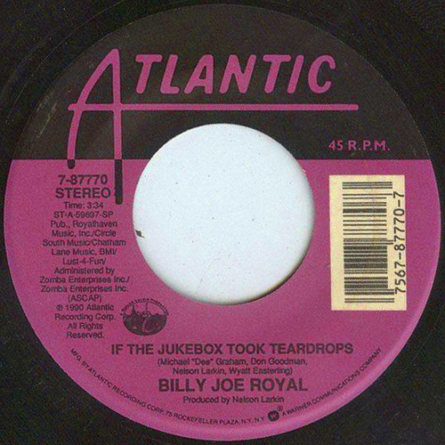 Billy Joe Royal - If The Jukebox Took Teardrops / How Could You Leave Me (7", Spe)
