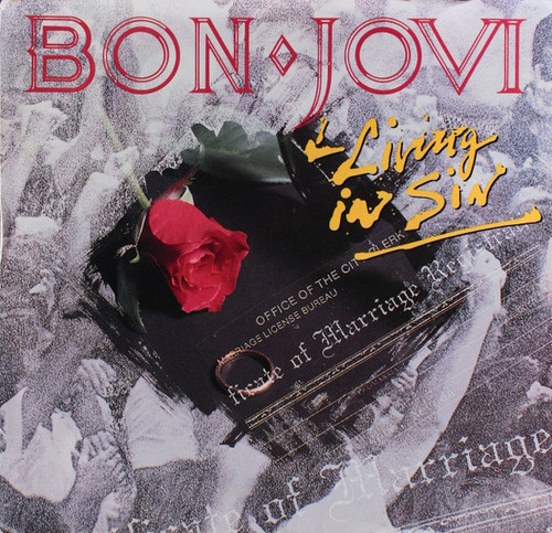 Bon Jovi - Living In Sin (7", Single, Spe)