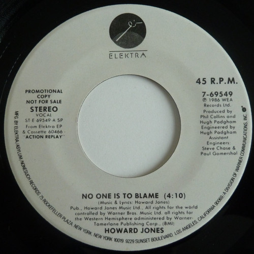 Howard Jones - No One Is To Blame (7", Promo)