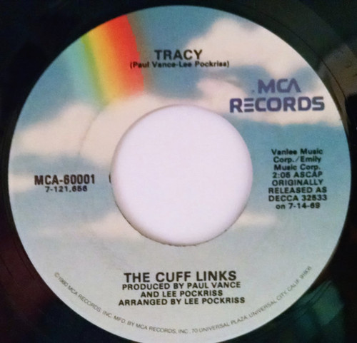The Cuff Links - Tracy / Where Do You Go? (7", Single, RE)