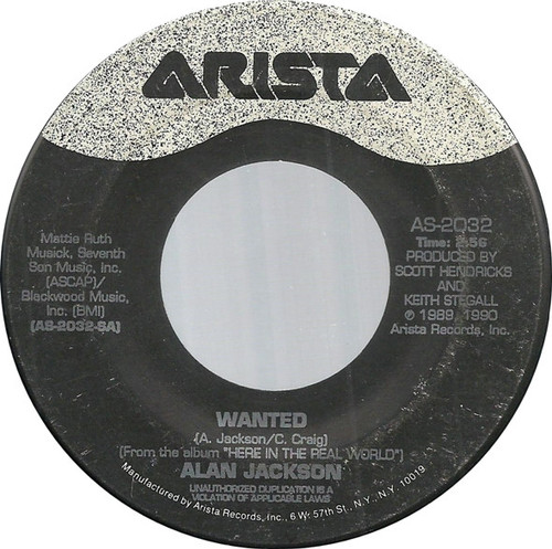 Alan Jackson (2) - Wanted - Arista - AS-2032 - 7", Single 1087709650